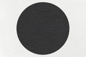 White paper texture background with black circle and copy space for banner, presentation, template