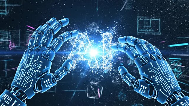 Artificial Intelligence Hands Shaping the Future of Technology with AI 4K Video