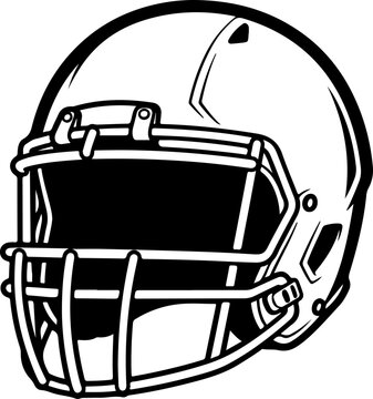 American Football Helmet Vector Icon Set