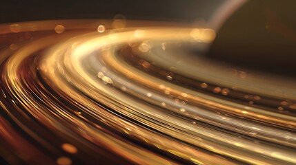 Artistic depiction of light trails forming a halo, suggestive of cosmic energy and interstellar travel