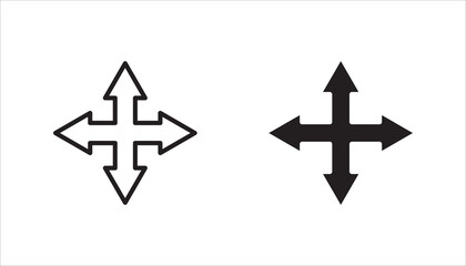 three-way direction arrow sign, road sign direction icon set, vector illustration on white background