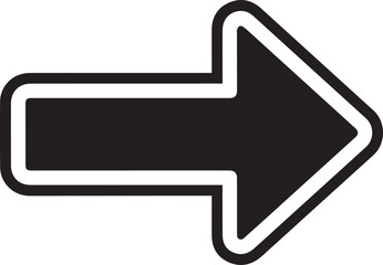 Directional Pointer: A bold and prominent arrow indicating a clear and focused direction, conveying guidance and purpose. 