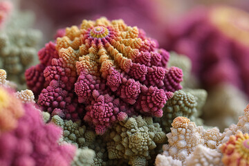 Romanesco broccoli fractal cauliflower texture