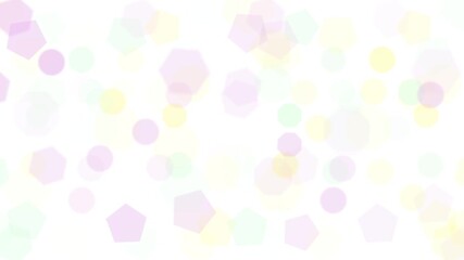 Animated Pastel Geometric Shapes Floating on White Background - Powered by Adobe