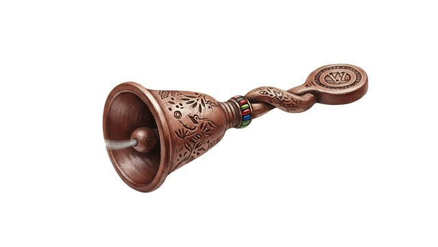 Ceramic candle snuffer isolated on transparent background