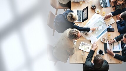 Diverse business people in meeting