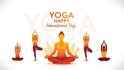 Yoga international day celebration with people practicing various asanas and meditation