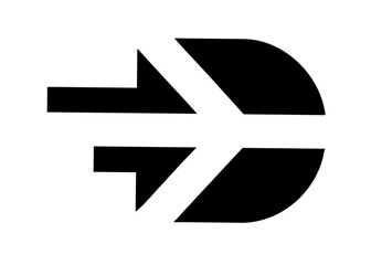 black and white cross