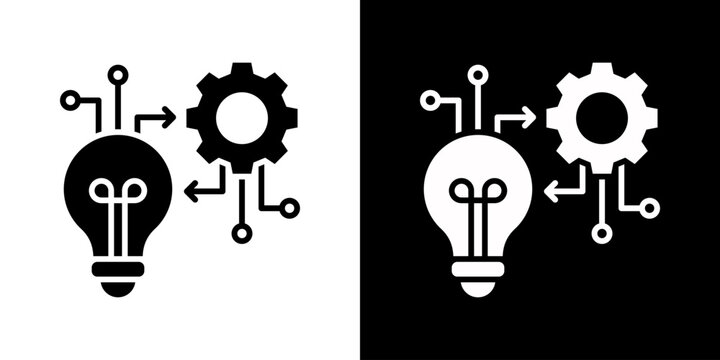 Implementation Icon Set Vector Collection Style Glyph Isolated In Black And White