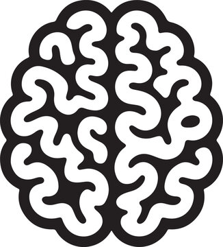 Stylized Human Brain Icon mind intelligence