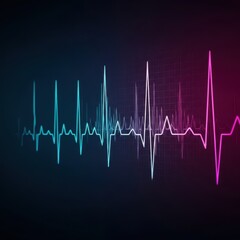 Obraz premium Electrocardiogram displaying rapid heart rhythm featuring supraventricular premature complexes and brief chaotic atrial fibrillation episodes, heart condition, electrocardiogram, premature beat