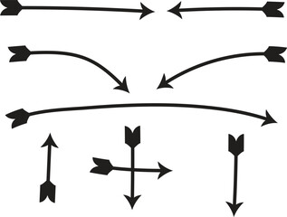 Set of hand-drawn arrow vectors and vintage sketch directional elements © MD ABDUS SATTAR