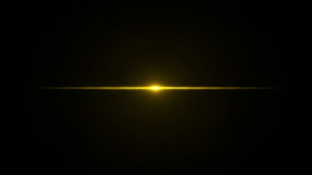 Abstract Golden Ray: A mesmerizing golden ray of light shines brightly against a dark background, the epitome of radiance and focused energy, symbolizing hope and illumination.