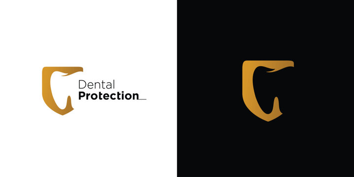 Modern and professional dental protection logo design