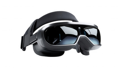 High tech virtual reality headset for immersive gaming and metaverse exploration on transparent background
