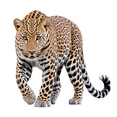 Naklejka premium leopard on a transparent background png isolated on a white background