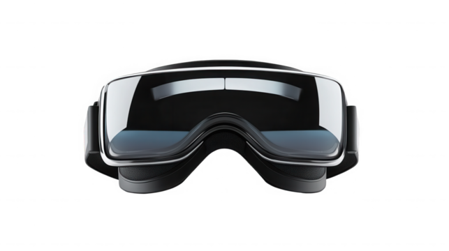 Sleek virtual reality headset for immersive gaming tech on transparent background - Powered by Adobe