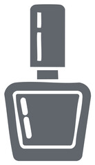 Obraz premium Simple monochrome icon of a nail polish bottle for beauty and cosmetic concepts
