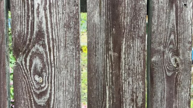 Surface of old wooden fence made with roughly handled planks