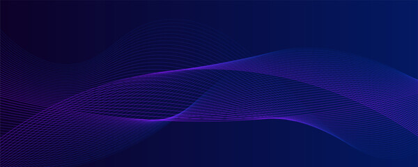 Abstract purple banner background with technology modern wave for business, corporate, seminar, talks, and creative project