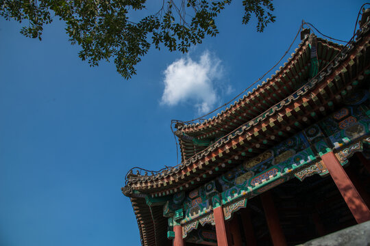 Beijing Palace Traditional Architecture with Glazed Tile Roofs