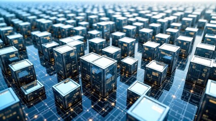 Blues Architecture Complex Cold Light Array