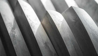 Intricate Screw Detail: A close-up view reveals the precise engineering of a screw, with sharp angles and clean lines, showcasing its robust build and design. 