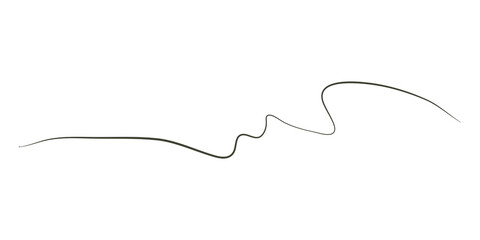Obraz premium Minimal line png sticker, aesthetic scribble, transparent background