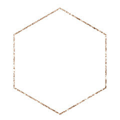 Sparkly hexagon shape png, transparent background