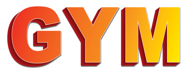 GymWordArtUpscaleDesign transparent background