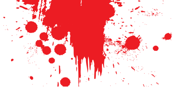 Red paint splatters isolated on transparent background transparent background - Powered by Adobe