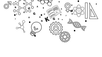Science icons collection isolated on transparent background transparent background