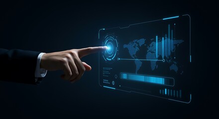 Hand Interacting with Holographic Interface