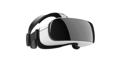 Virtual reality headset for immersive digital experience on transparent background
