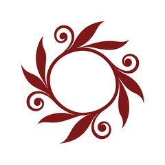 swirl patterns with floral elements vector