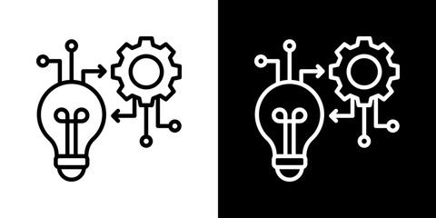Implementation Icon Set Vector Collection Style Line Isolated In Black And White