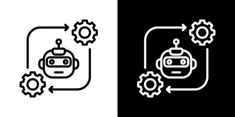 Rpa Icon Set Vector Collection Style Line Isolated In Black And White