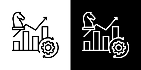 Strategy Icon Set Vector Collection Style Line Isolated In Black And White