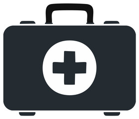 Obraz premium First Aid Kit Graphic with Medical Cross, Healthcare, Emergency