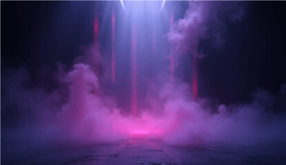 Dramatic smoke drifts across the beach while dark storm clouds gather over the city and river under an overcast sky © SAHAD