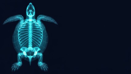 Scientific X-ray View of a Turtle Skeleton