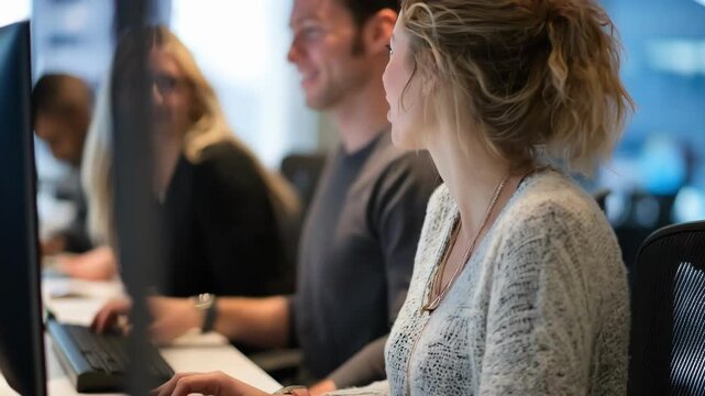 Dedicated talent team collaborating rapidly to expedite executive recruitment with urgency and precision in a dynamic office setting.