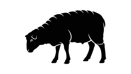 Black Bison Silhouette Profile View 1.