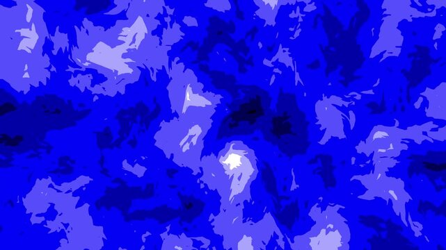 Abstract blue and white liquid camouflage texture background with organic paint pattern