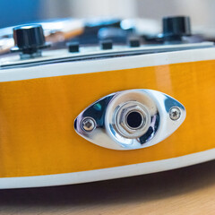 Cable socket of a vintage bass guitar