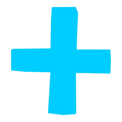 Fototapeta premium Plus sign png, paper craft element, transparent background