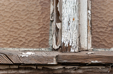 Detail eines verwitterten Fensters