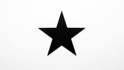 Black star isolated on transparent background isolated on white background