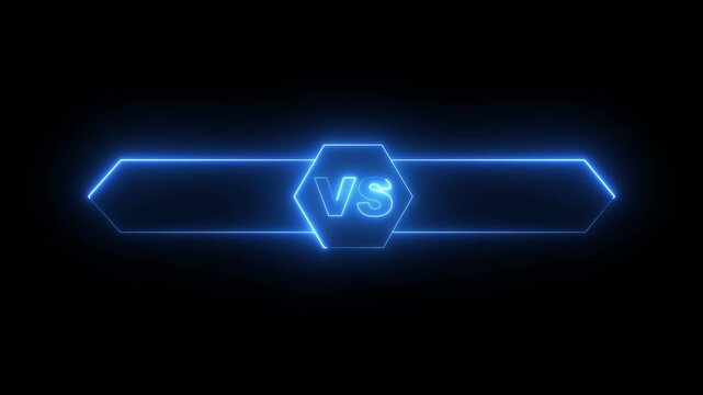 neon vs versus bar icon, bright signboard, light banner. versus bars icon animation. VS versus bars multiplayer co op team. Neon vs banner Announcement. Competition vs match game, battle vs sport. 
