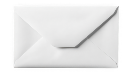 Crisp white envelope ready for a special invitation on transparent background